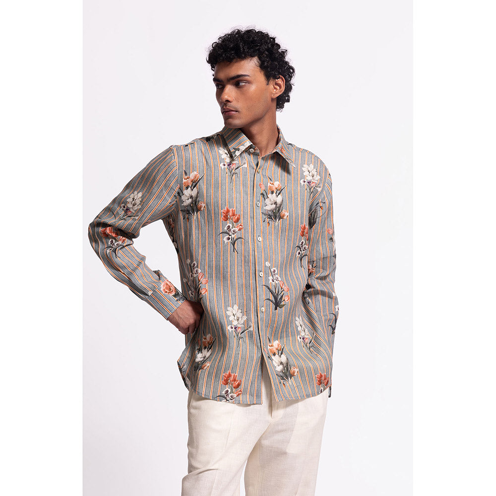 Rohit Bal Stripes Grey Shirt