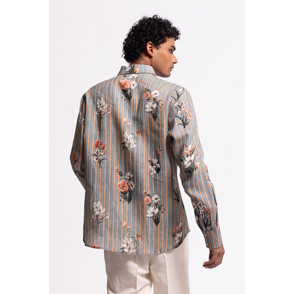 Rohit Bal Stripes Grey Shirt