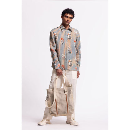 Rohit Bal Stripes Grey Shirt