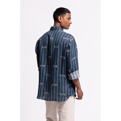 Rohit Bal Stripes Blue Shirt