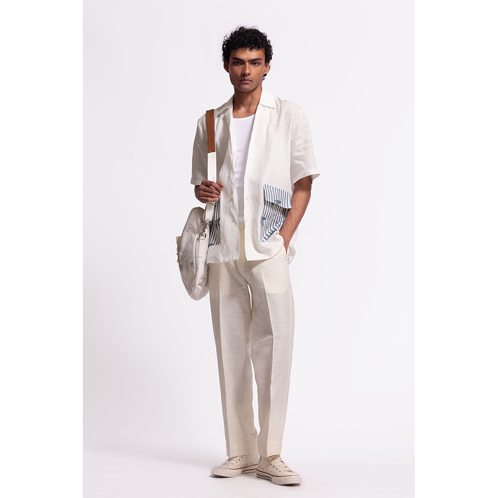 Rohit Bal Printed Ivory Shirt