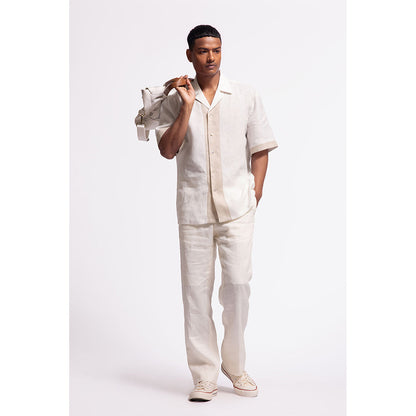 Rohit Bal Solid/Plain Ivory Shirt