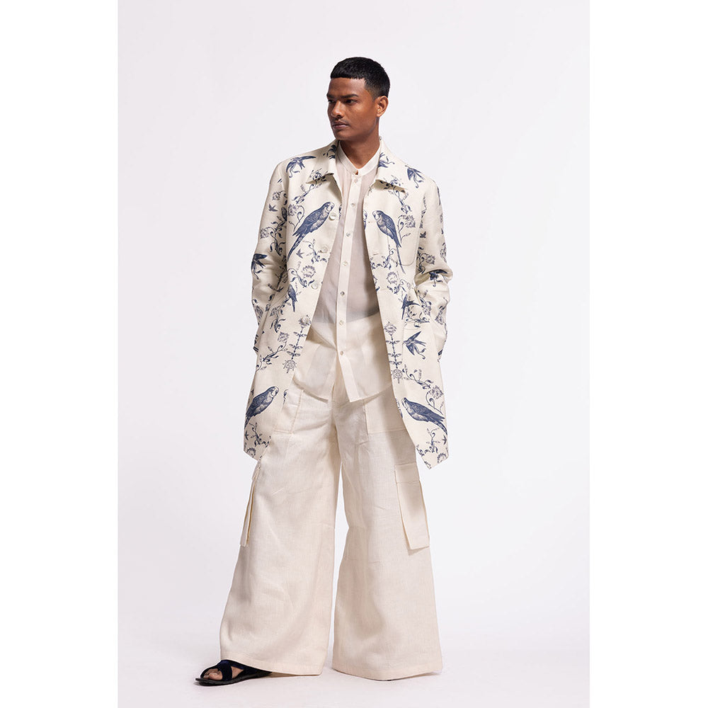 Rohit Bal Printed Ivory Jacket