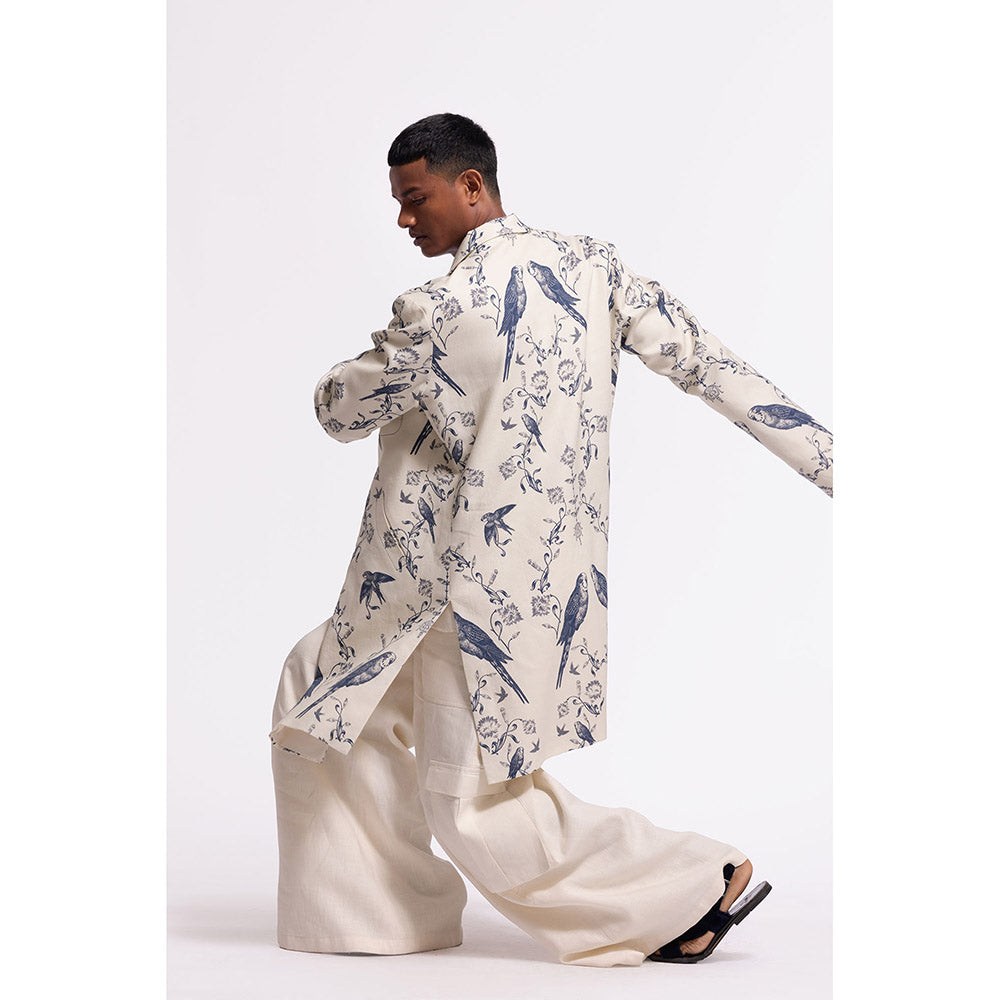 Rohit Bal Printed Ivory Jacket