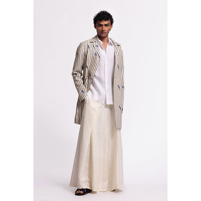 Rohit Bal Stripes Ivory Jacket