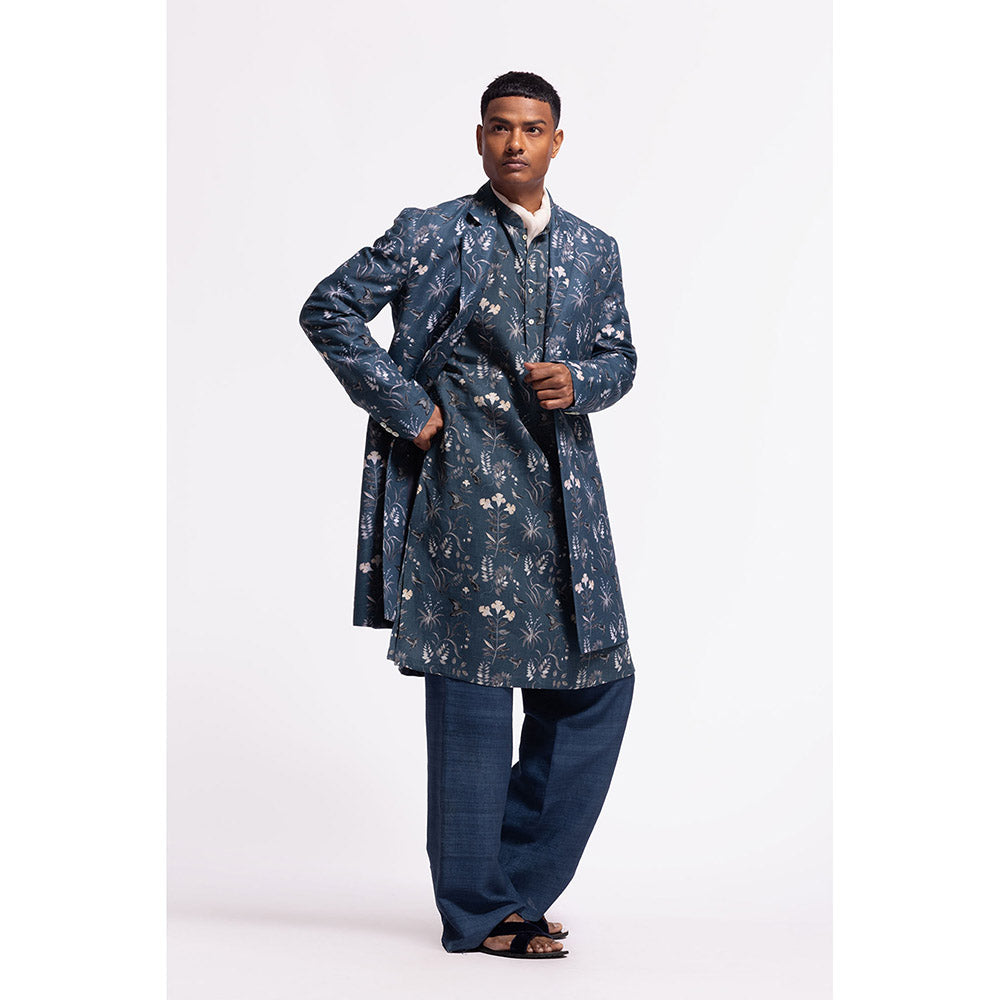 Rohit Bal Floral Blue Jacket
