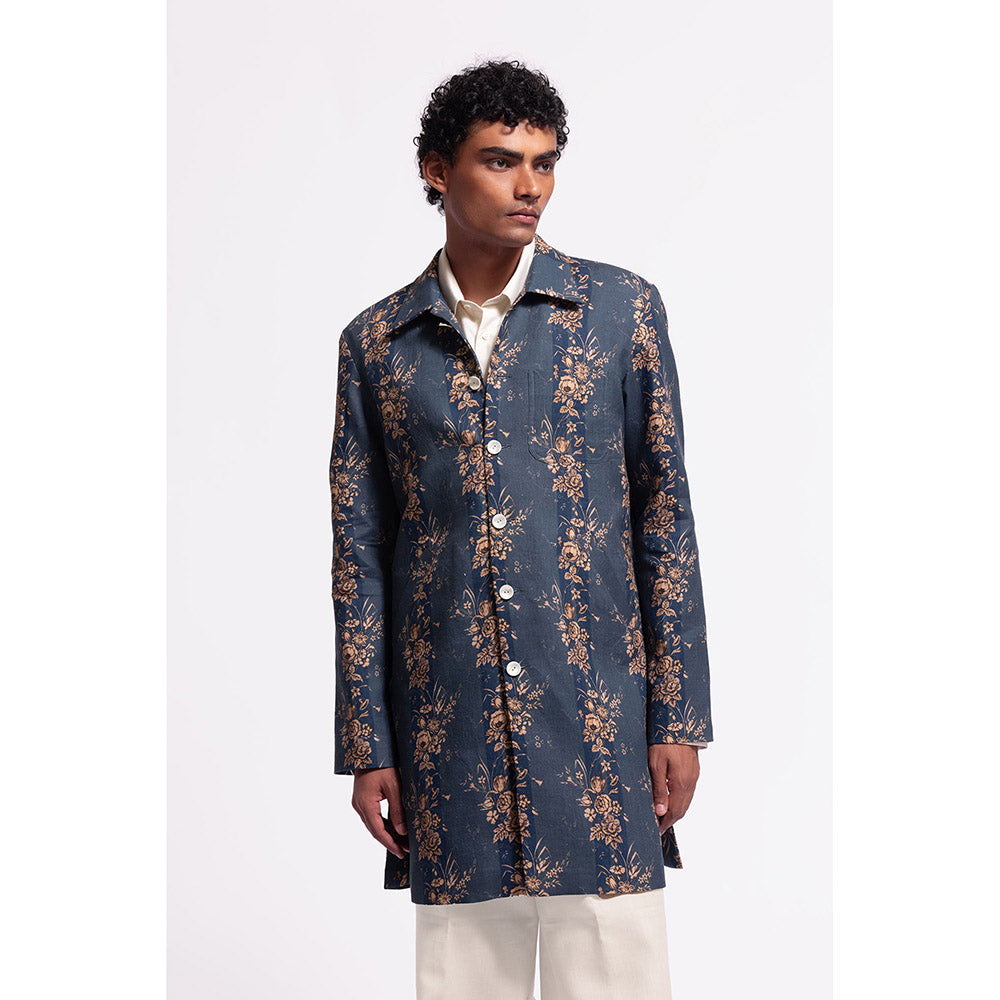 Rohit Bal Printed Blue Jacket