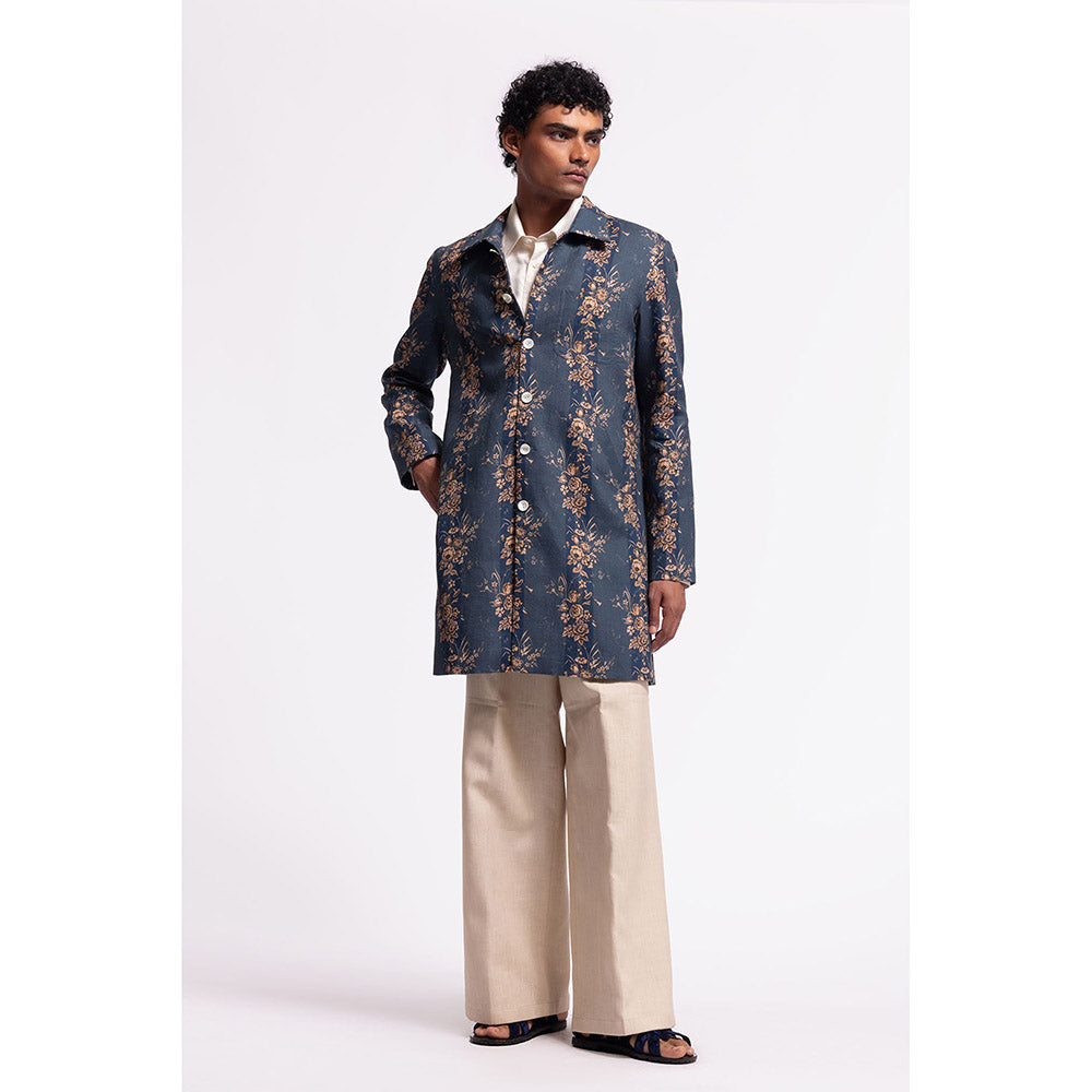 Rohit Bal Printed Blue Jacket