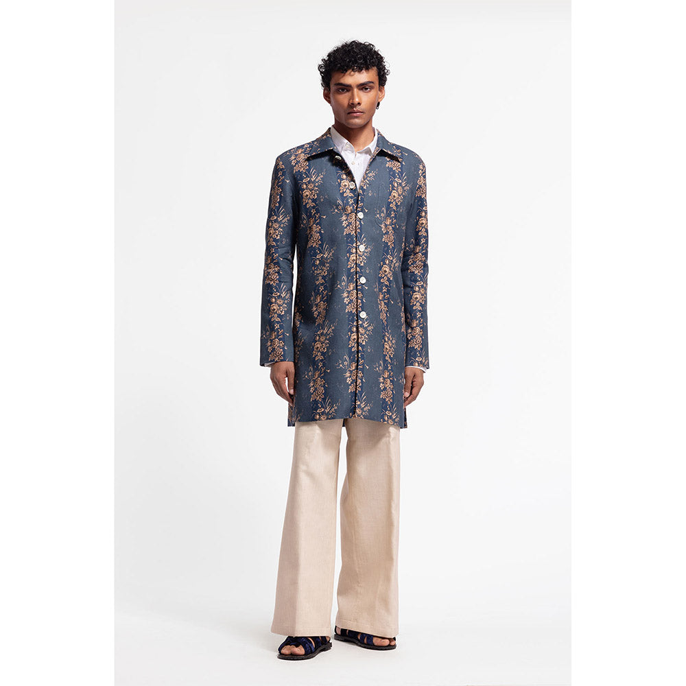 Rohit Bal Printed Blue Jacket