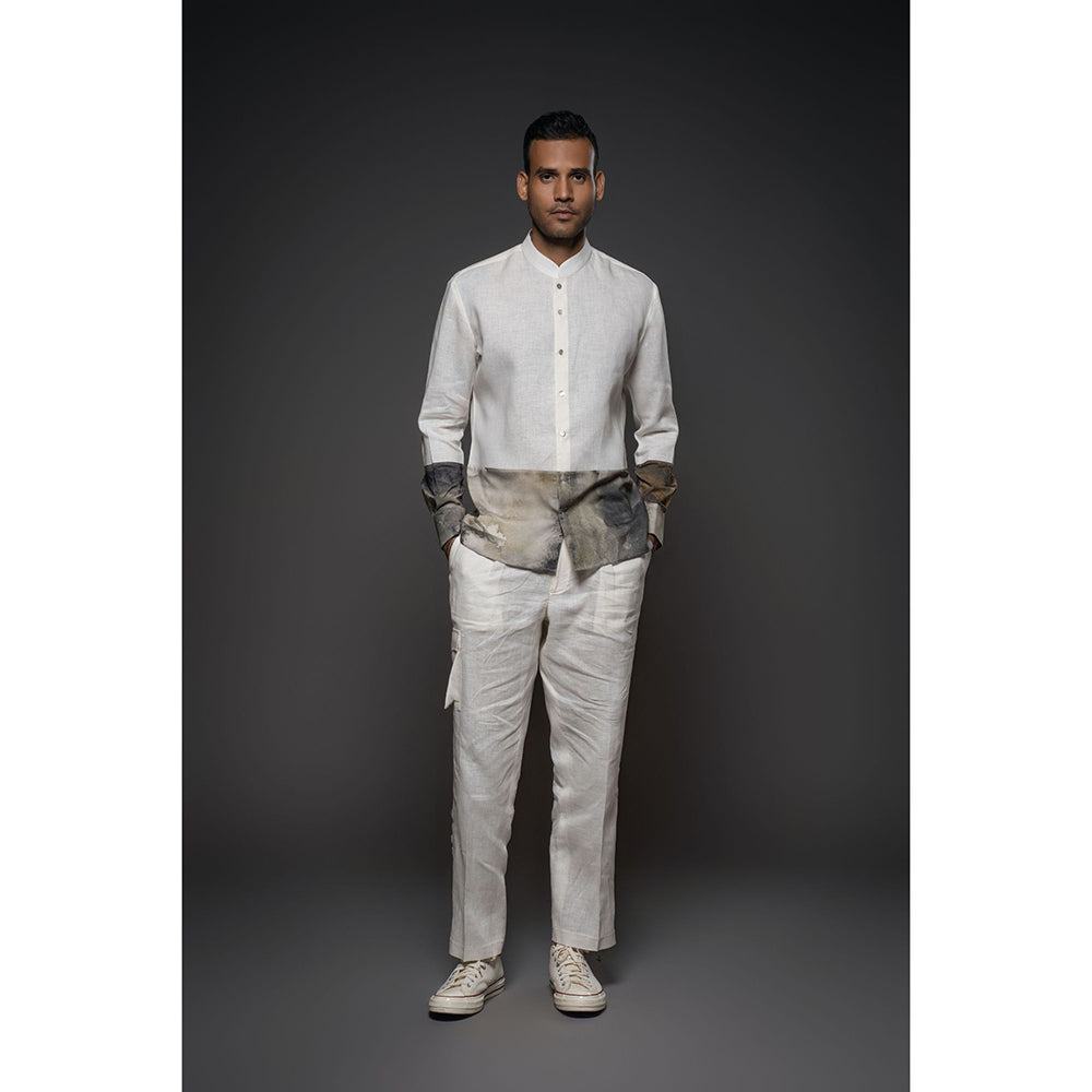 Rohit Bal White Men Printed Shirt