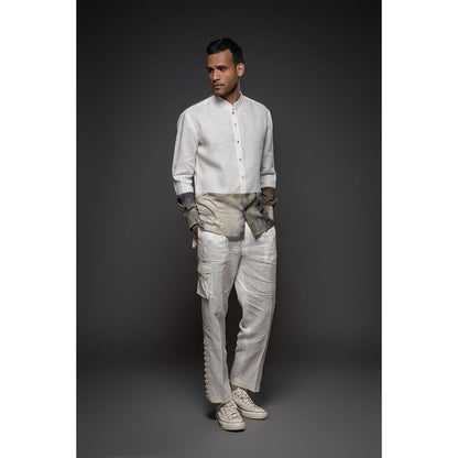 Rohit Bal White Men Printed Shirt