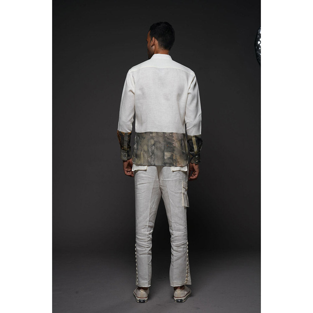 Rohit Bal White Men Printed Shirt