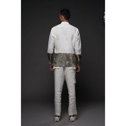 Rohit Bal White Men Printed Shirt