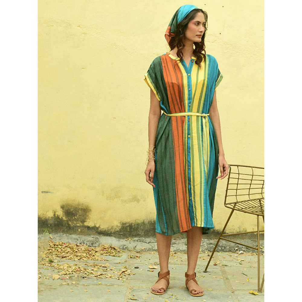ROHO Stellar Dress with Belt - Multi-Color