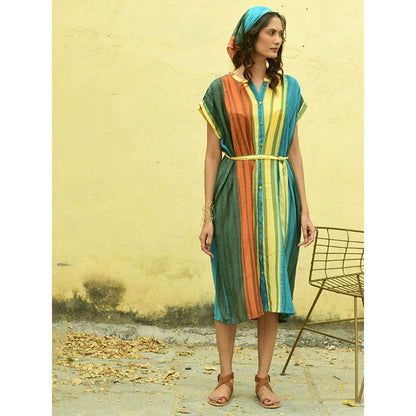ROHO Stellar Dress with Belt - Multi-Color