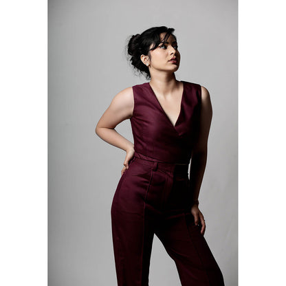 ROSA DAME Calia Wine Sleeveless Top