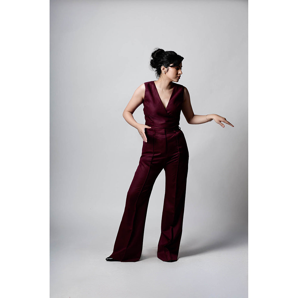 ROSA DAME Calia Wine Sleeveless Top