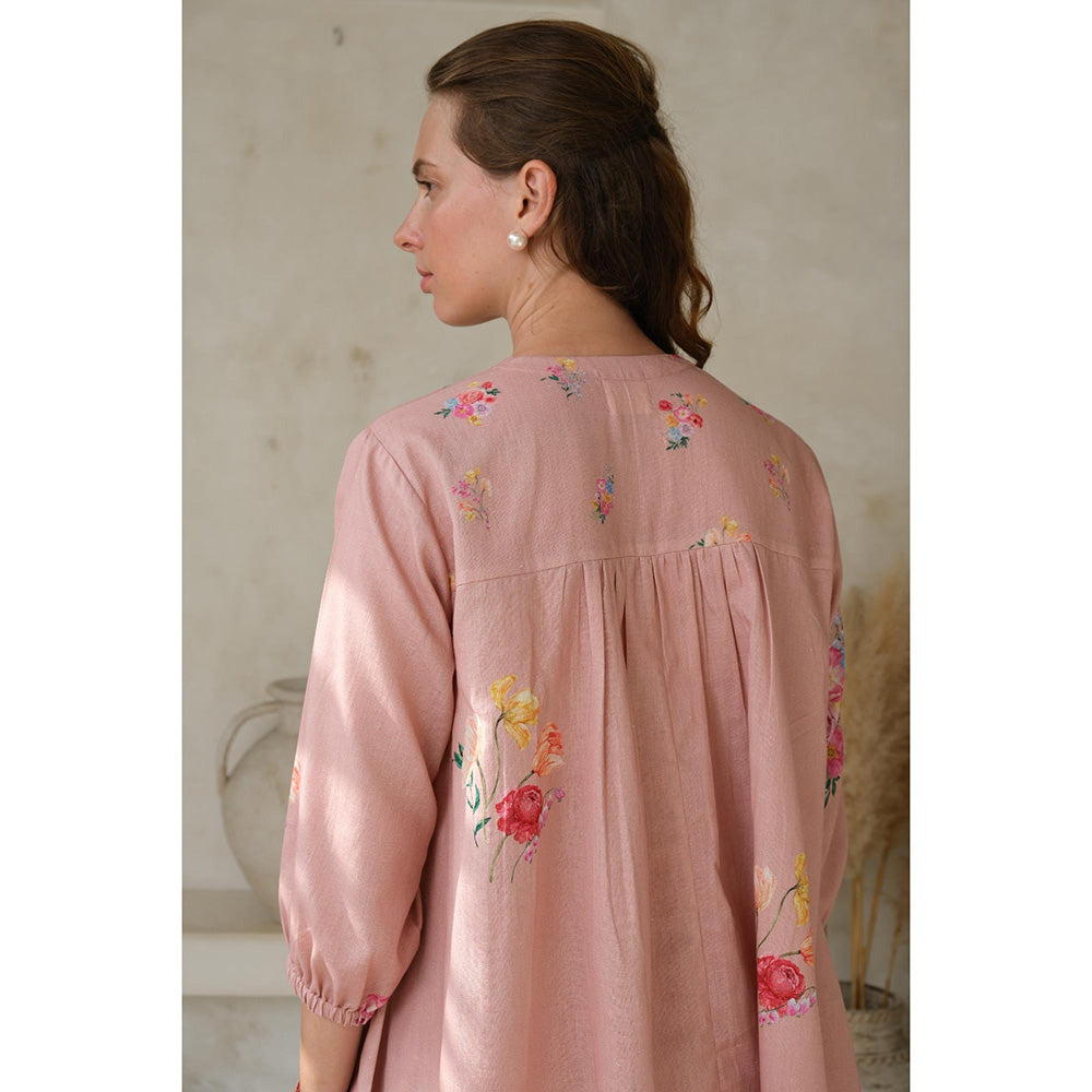 Roza Pret Pink Floral Rosita Top