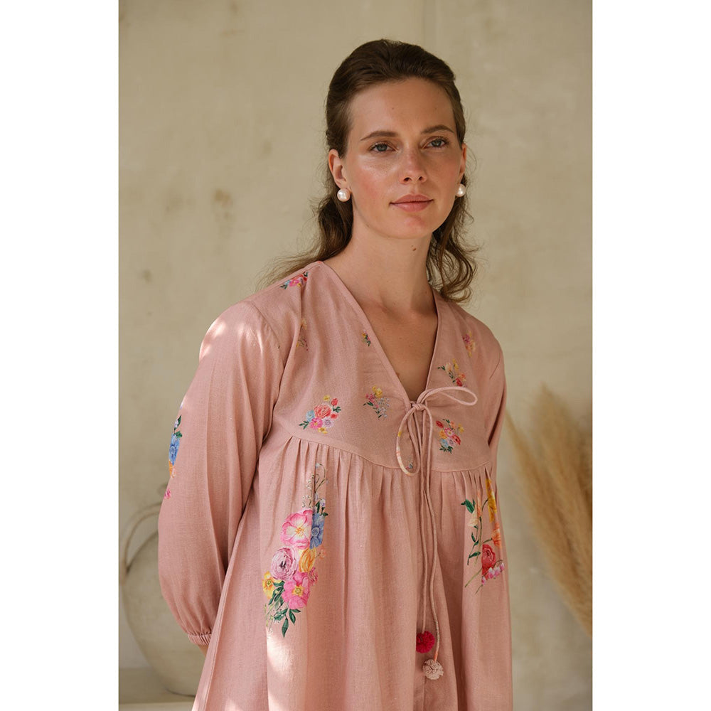 Roza Pret Pink Floral Rosita Top