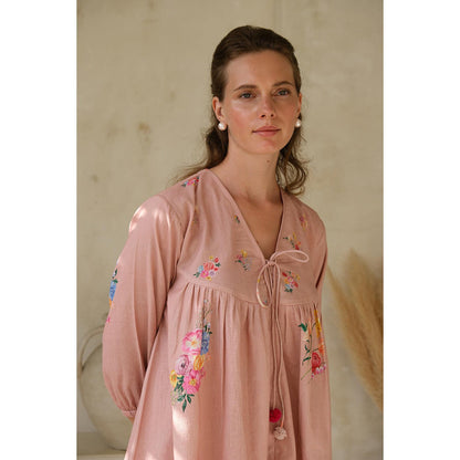 Roza Pret Pink Floral Rosita Top