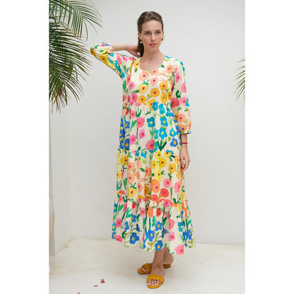 Roza Pret Multicoloured Floral Sorin Dress