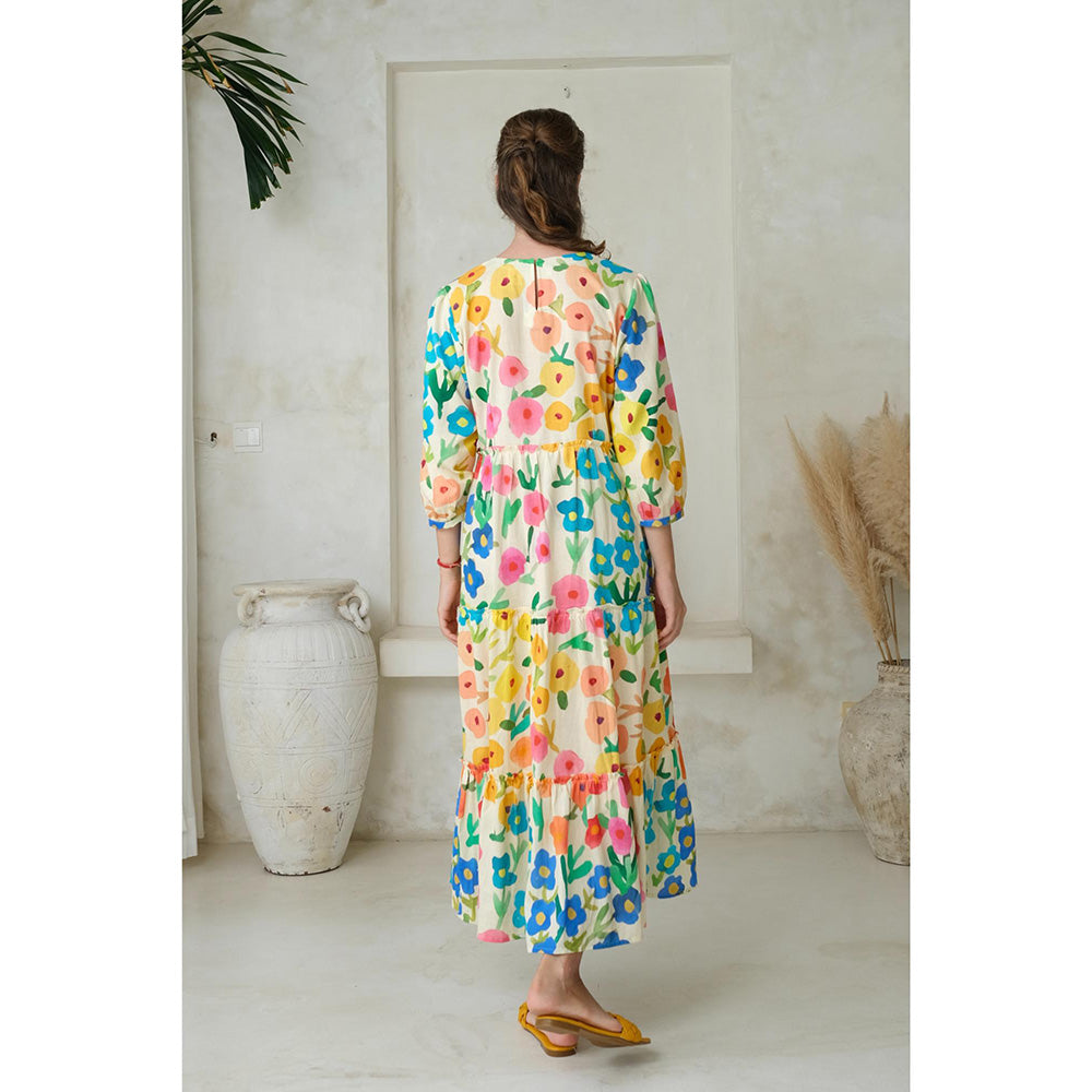 Roza Pret Multicoloured Floral Sorin Dress