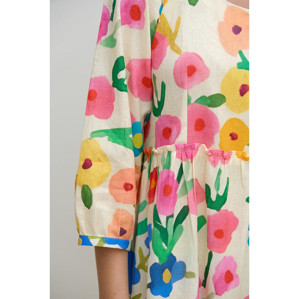 Roza Pret Multicoloured Floral Sorin Dress