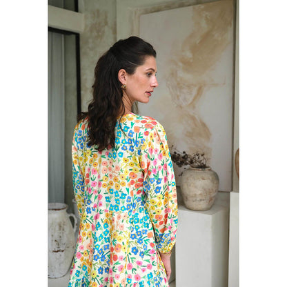 Roza Pret Multicoloured Floral Camelia Mini Dress