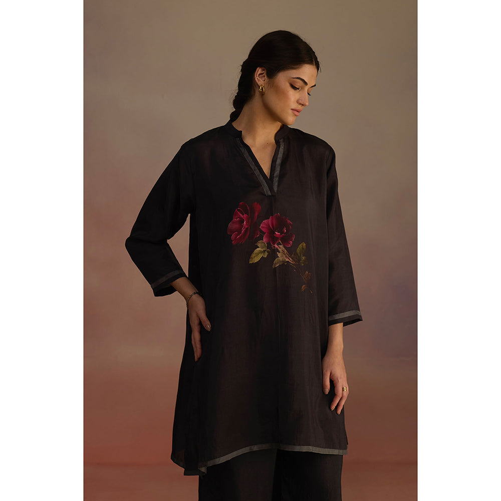 Roza Brown Wallflower Co-Ord Set (Set of 2)