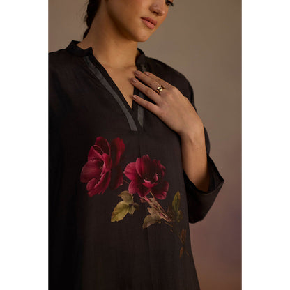 Roza Brown Wallflower Co-Ord Set (Set of 2)