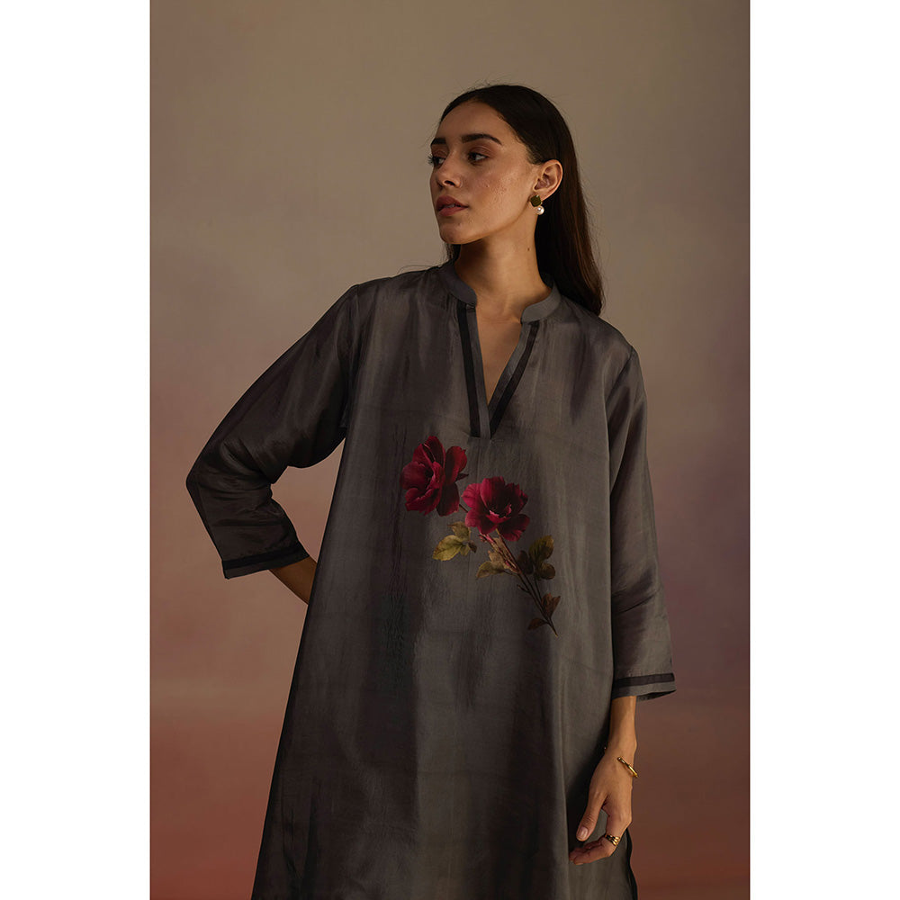 Roza Grey Wallflower Co-Ord Set (Set of 2)