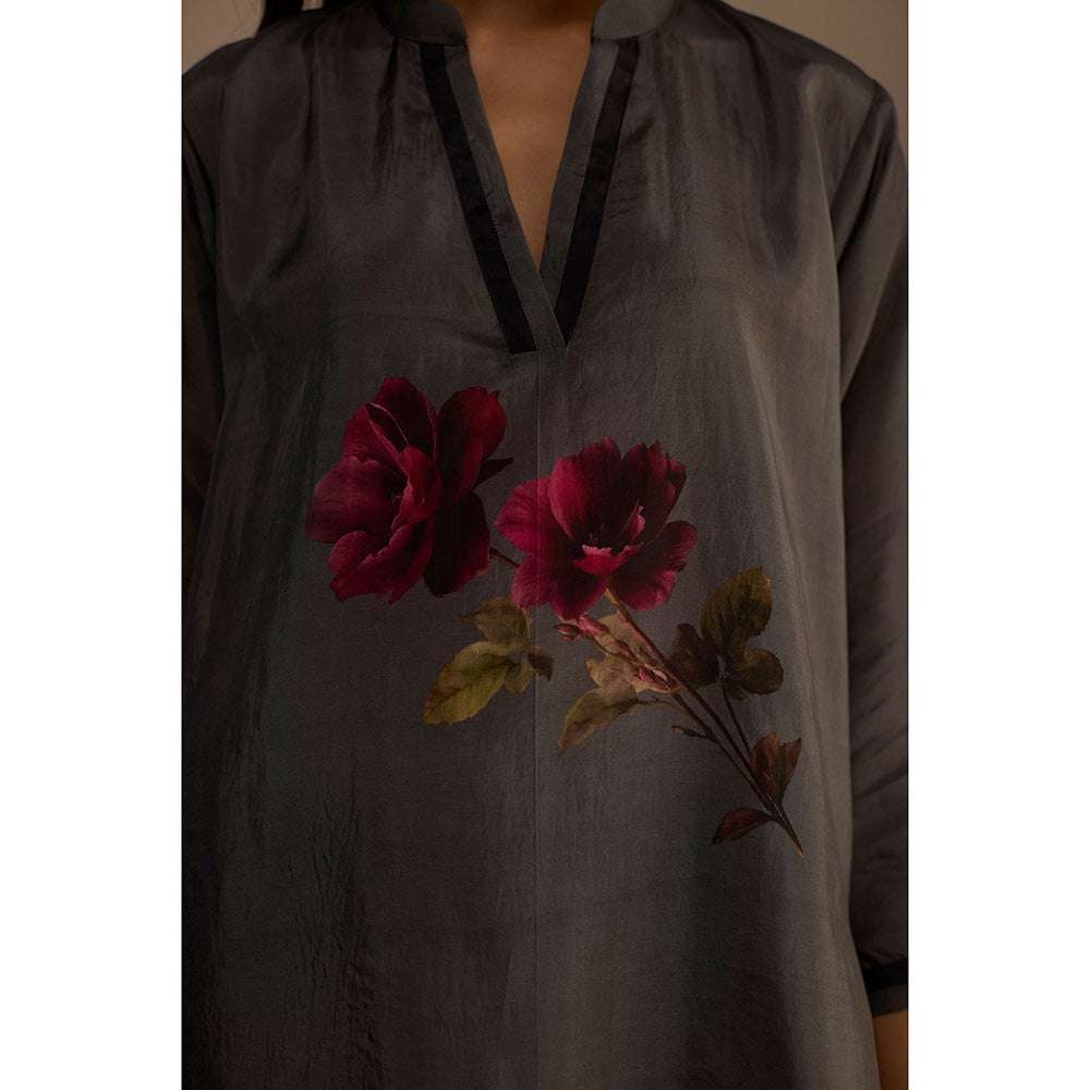 Roza Grey Wallflower Co-Ord Set (Set of 2)