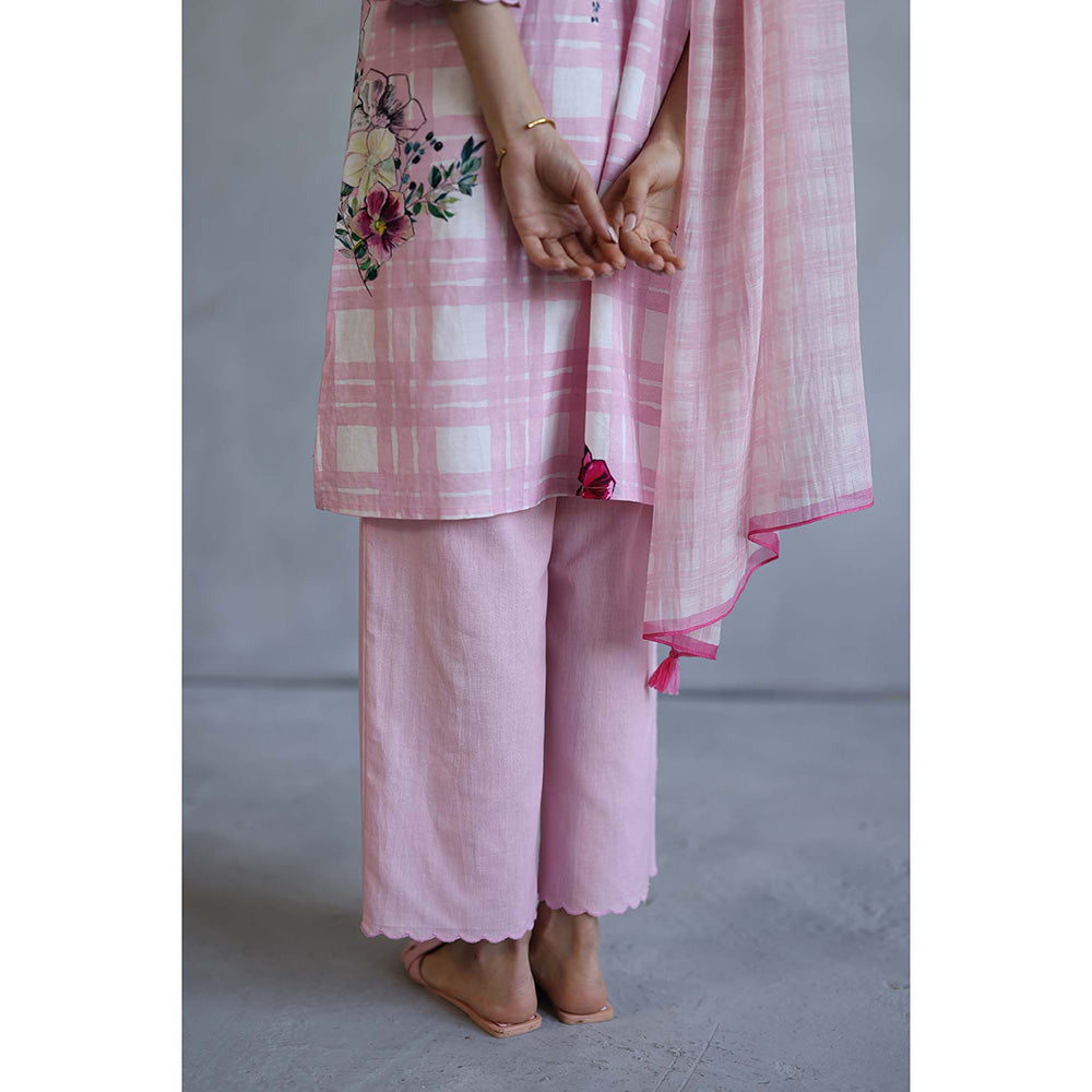 Roza Icecream Pink Kurta with Pant (Set of 2)