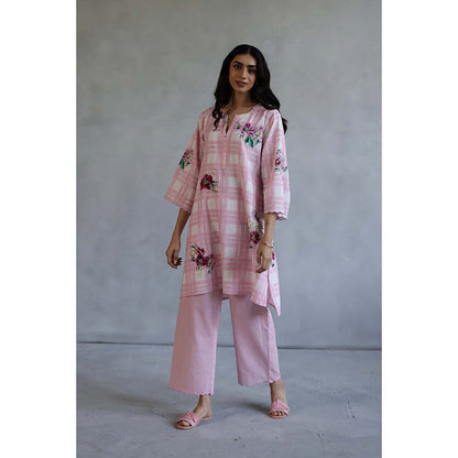 Roza Icecream Pink Kurta with Pant (Set of 2)