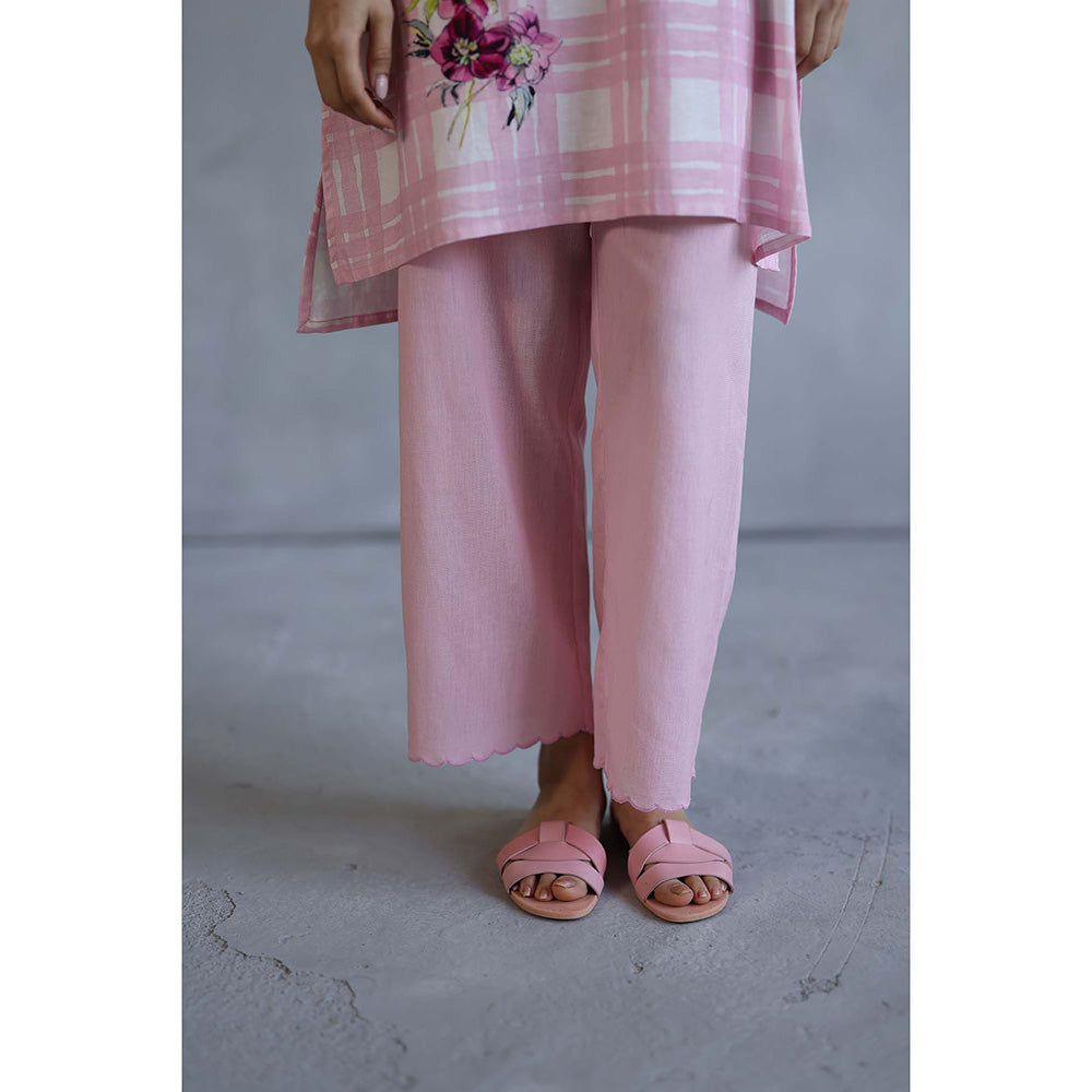 Roza Icecream Pink Kurta with Pant (Set of 2)