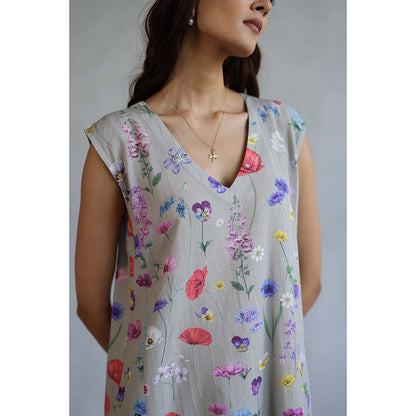 Roza Freesia Grey Kurta