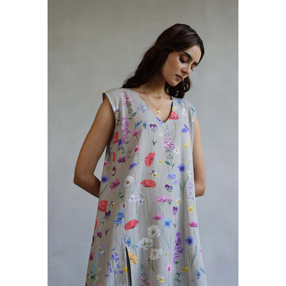 Roza Freesia Grey Kurta