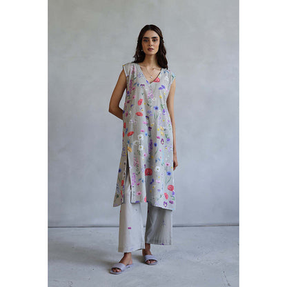 Roza Freesia Grey Kurta