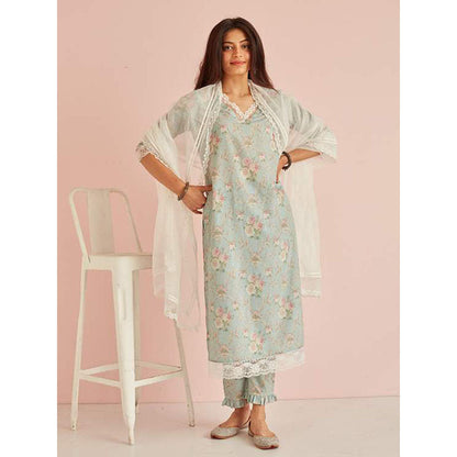 Roze Zarra Kurta (Set of 3)