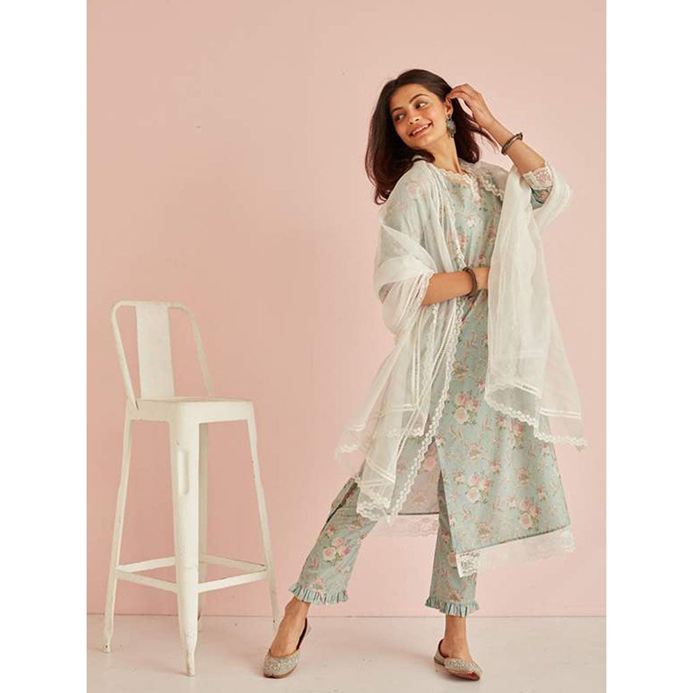 Roze Zarra Kurta (Set of 3)