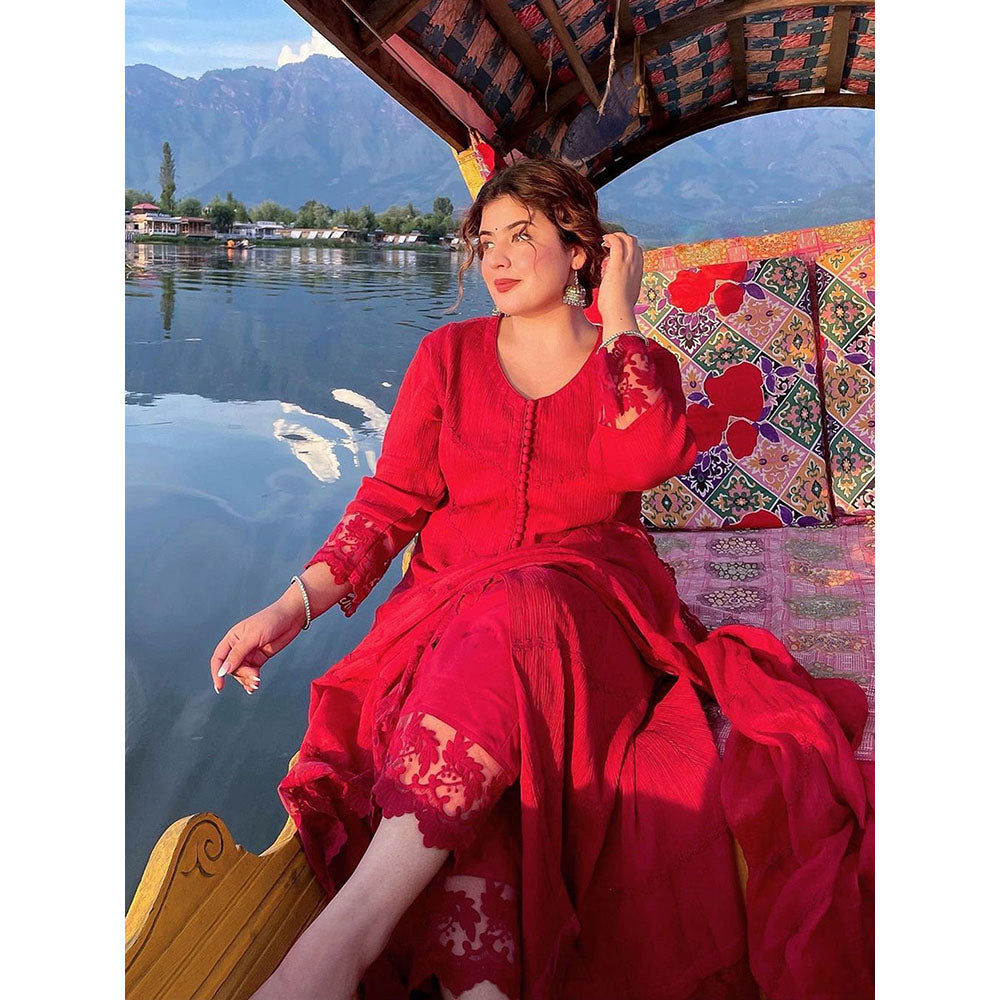 Roze Mahjabeen Red Kurta