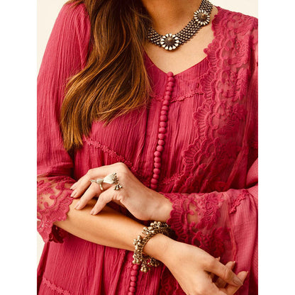 Roze Mahjabeen Red Kurta