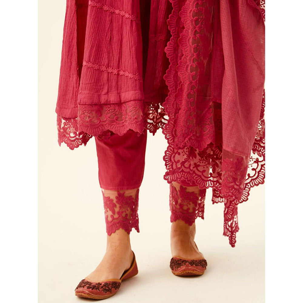 Roze Mahjabeen Red Pants