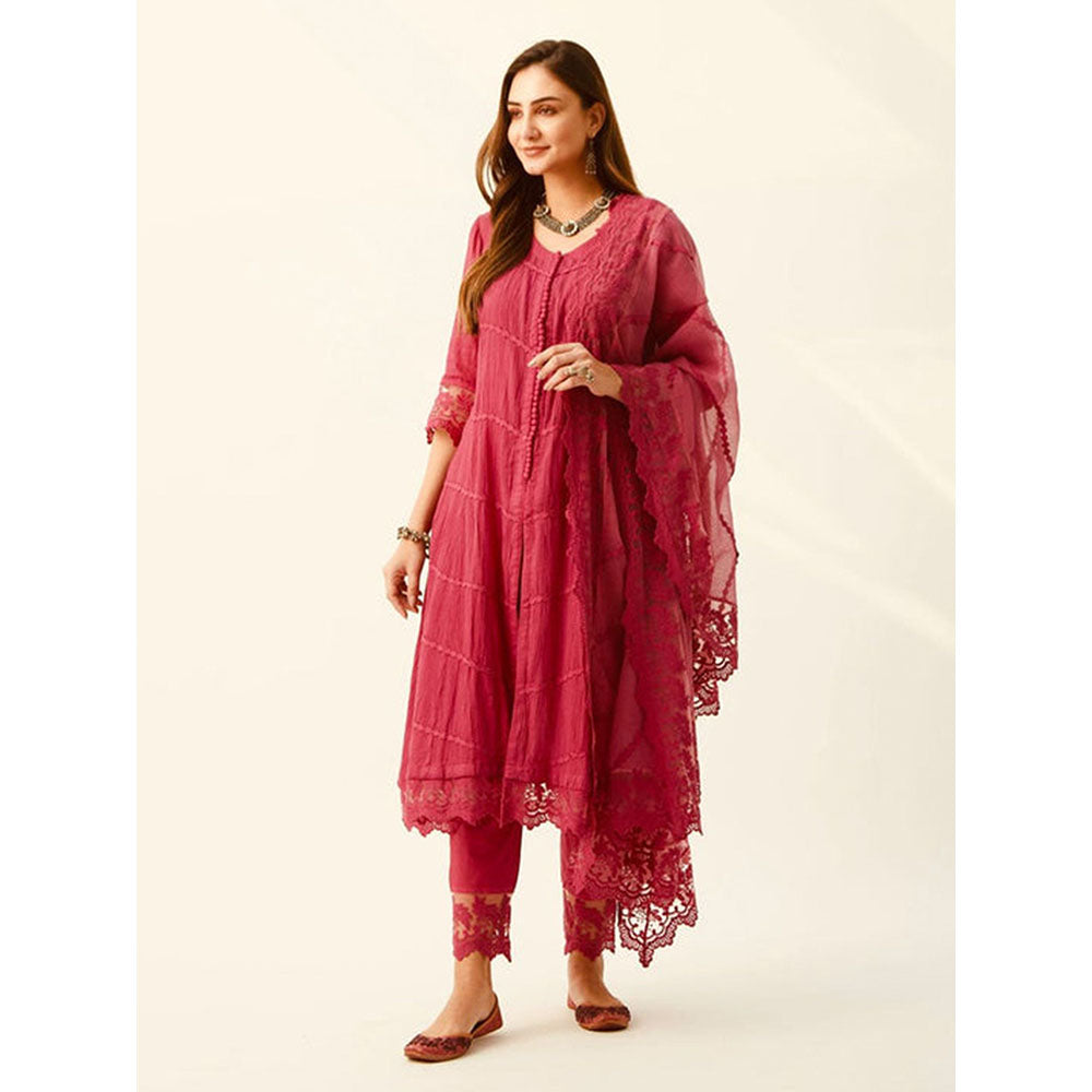 Roze Mahjabeen Red Pants