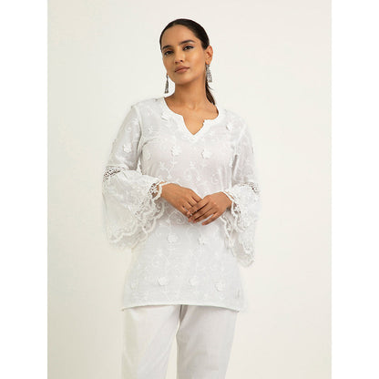 Roze Firosa Kurti - White