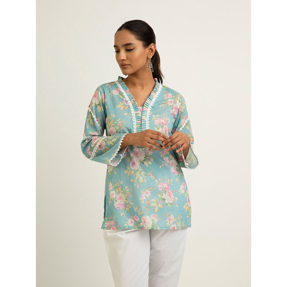 Roze Ayesha Kurti - Blue