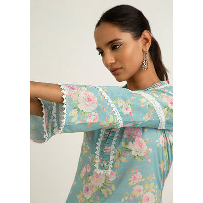 Roze Ayesha Kurti - Blue