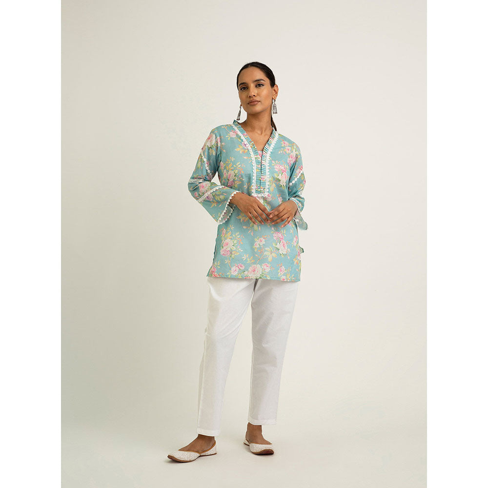 Roze Ayesha Kurti - Blue