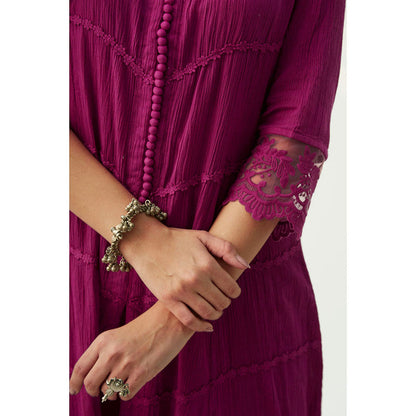 Roze Mahjabeen Magenta Kurta
