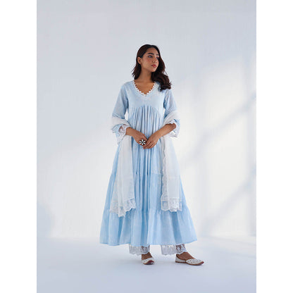 Roze Laila White Dupatta